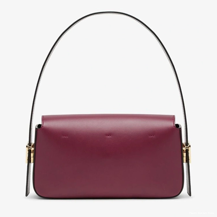 Affordable Bag Baguette Medium Leather Nappa Burgundy Fendi In Twist 0804
